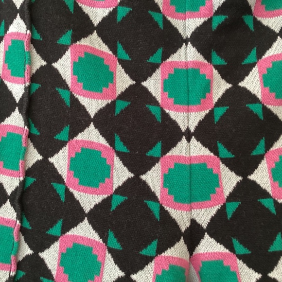 Maeve by Anthropologie The Margot Kick Flare Cropped Pants Stretch Geometric - Picture 6 of 14